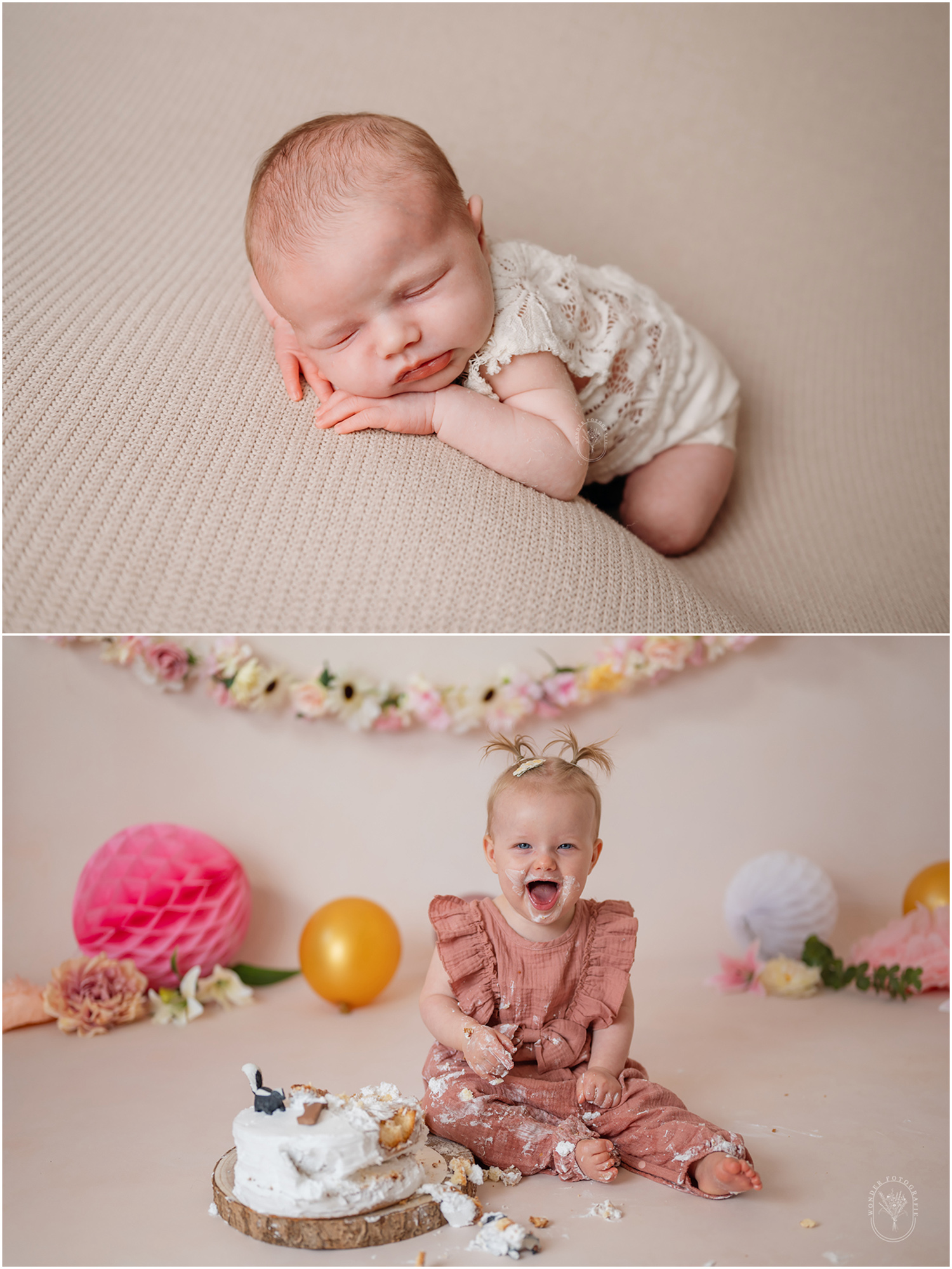 newborn shoot baby fotoshoot friesland cake smash