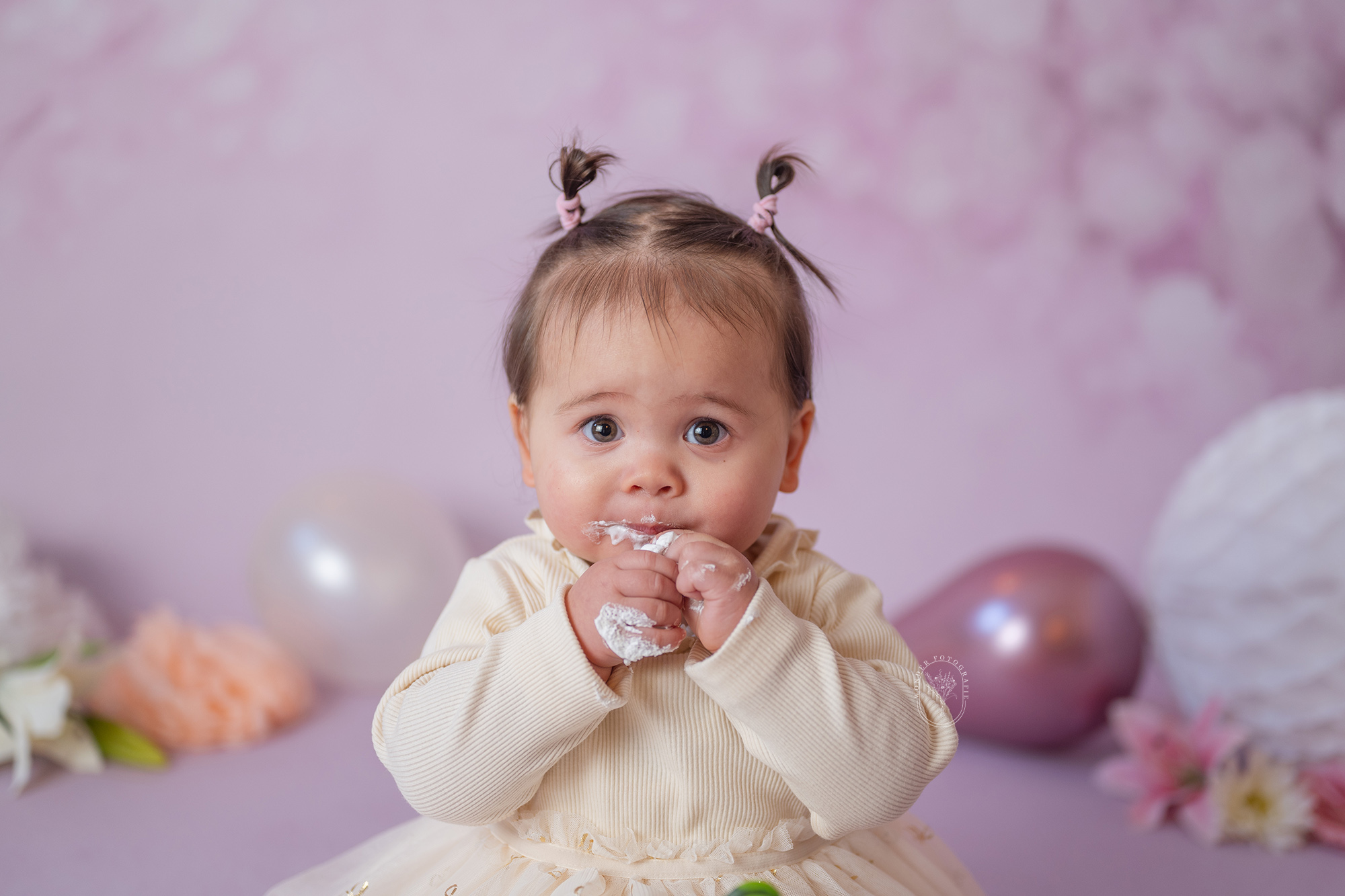 cake smash fotoshoot friesland flevoland baby fotostudio taart badje